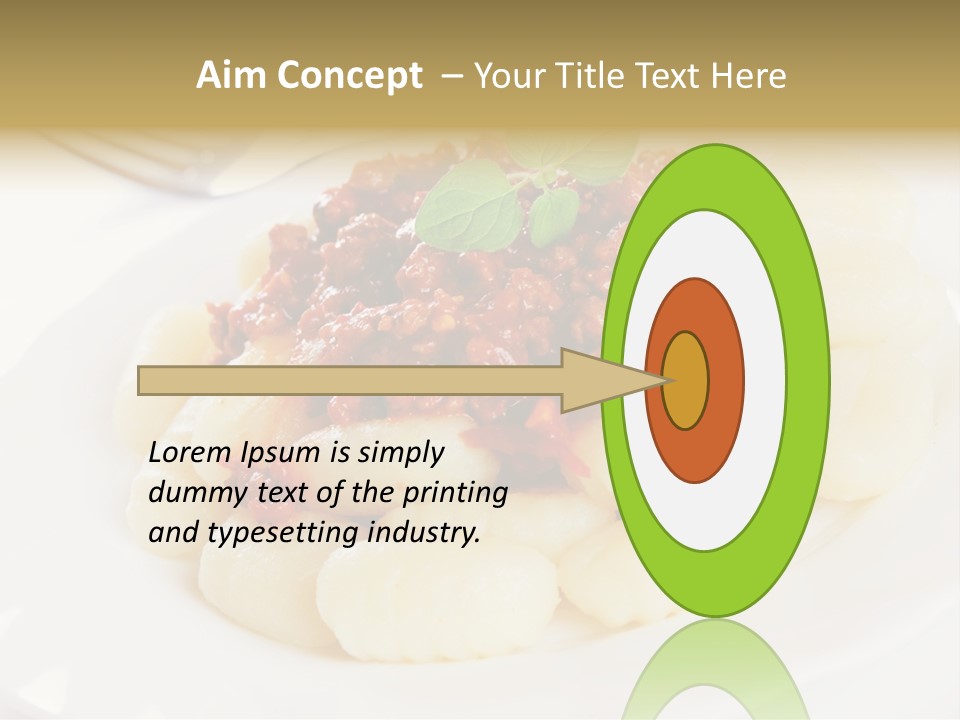 Beef Horizontal Gnocchi PowerPoint Template