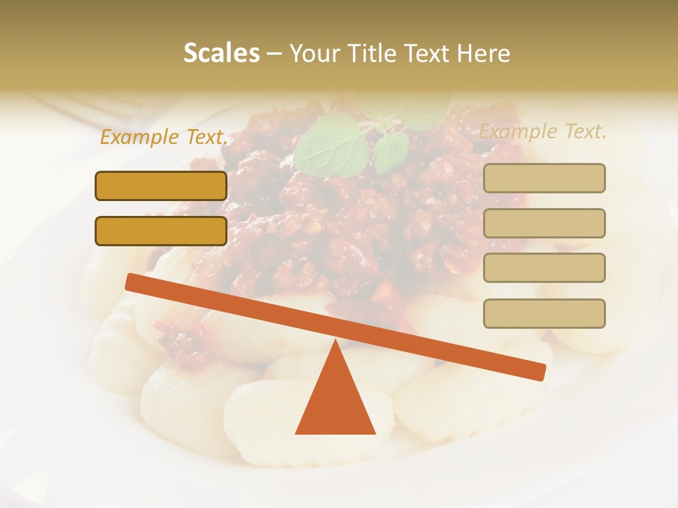 Beef Horizontal Gnocchi PowerPoint Template