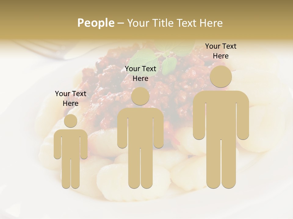 Beef Horizontal Gnocchi PowerPoint Template