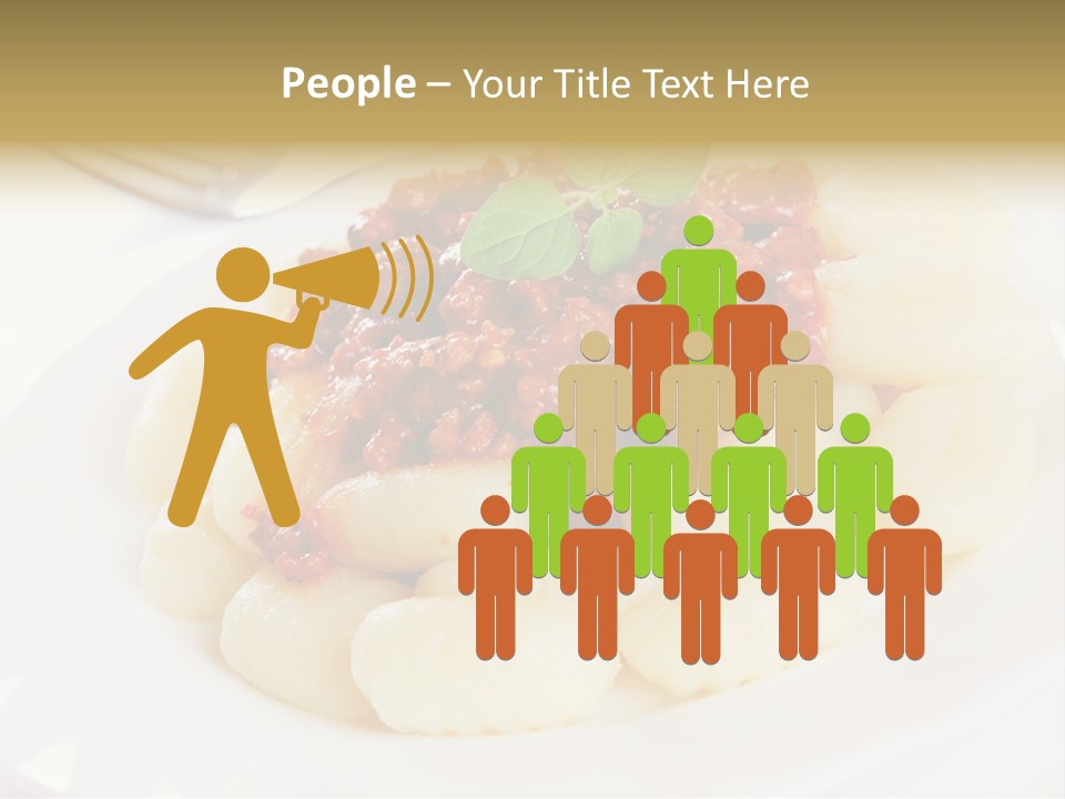 Beef Horizontal Gnocchi PowerPoint Template