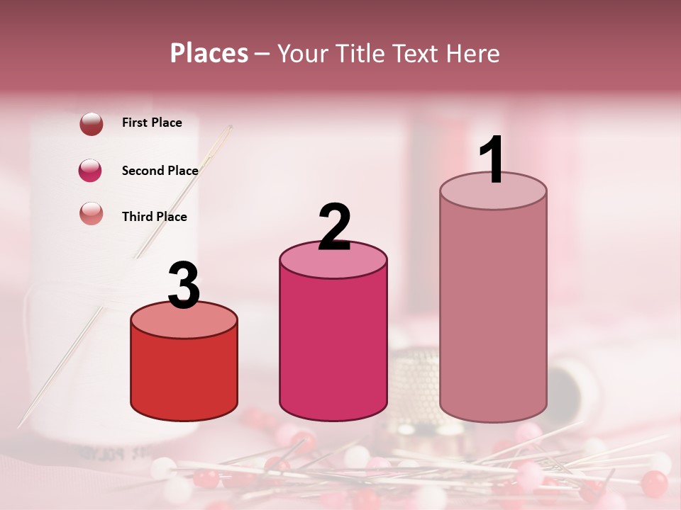 A Group Of Sewing Needles Sitting Next To A Roll Of Thread PowerPoint Template