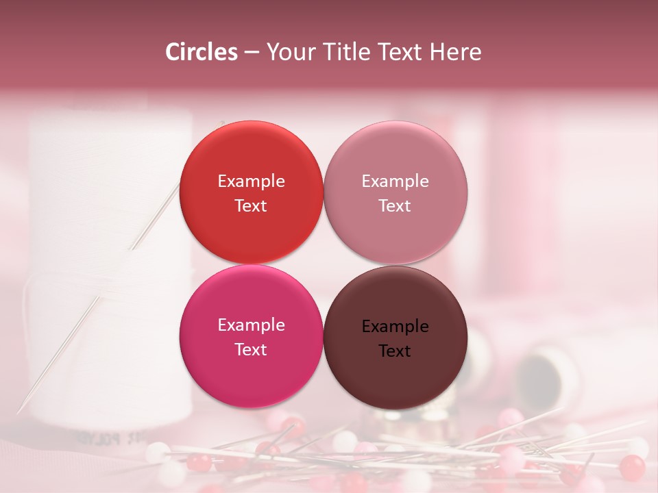 A Group Of Sewing Needles Sitting Next To A Roll Of Thread PowerPoint Template