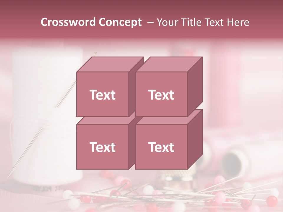 A Group Of Sewing Needles Sitting Next To A Roll Of Thread PowerPoint Template