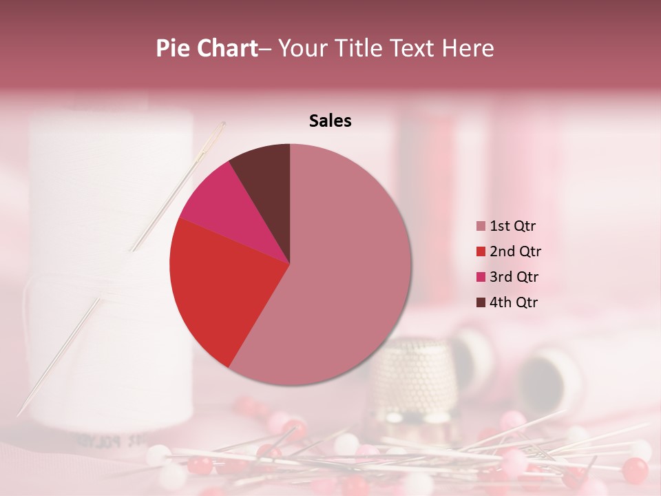 A Group Of Sewing Needles Sitting Next To A Roll Of Thread PowerPoint Template