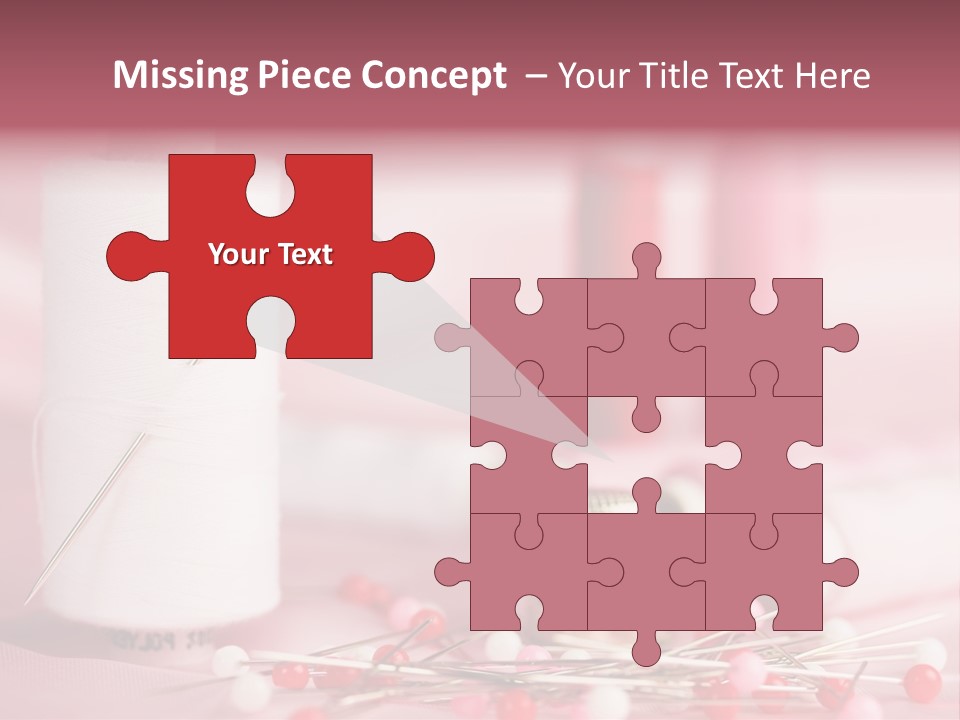 A Group Of Sewing Needles Sitting Next To A Roll Of Thread PowerPoint Template