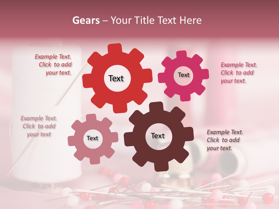 A Group Of Sewing Needles Sitting Next To A Roll Of Thread PowerPoint Template