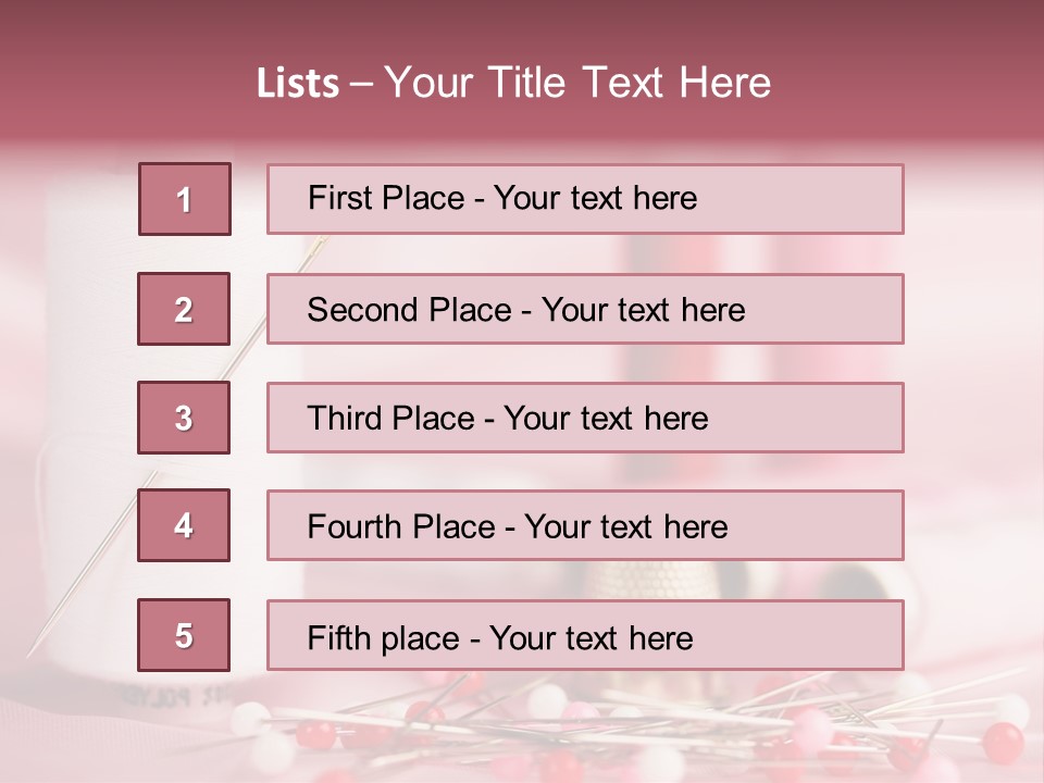 A Group Of Sewing Needles Sitting Next To A Roll Of Thread PowerPoint Template