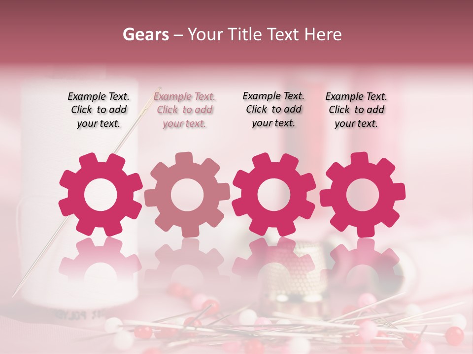 A Group Of Sewing Needles Sitting Next To A Roll Of Thread PowerPoint Template