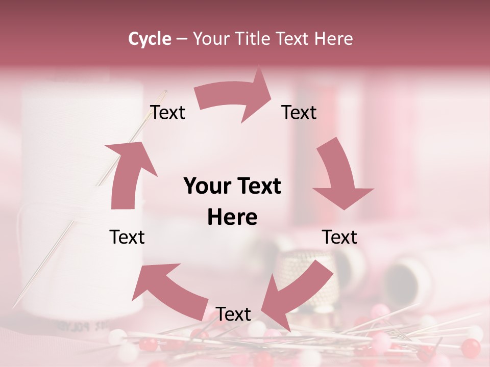A Group Of Sewing Needles Sitting Next To A Roll Of Thread PowerPoint Template