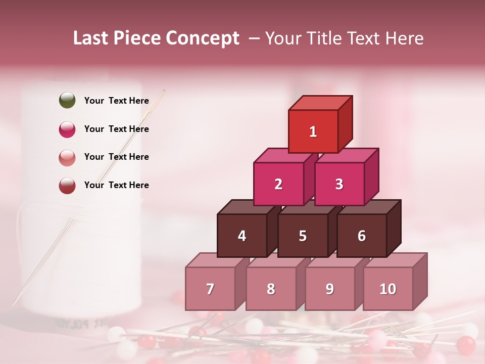 A Group Of Sewing Needles Sitting Next To A Roll Of Thread PowerPoint Template