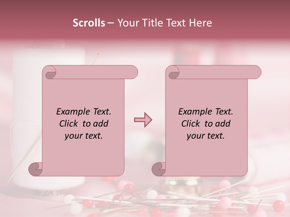 A Group Of Sewing Needles Sitting Next To A Roll Of Thread PowerPoint Template