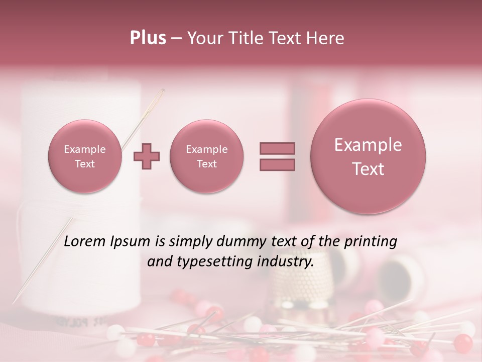 A Group Of Sewing Needles Sitting Next To A Roll Of Thread PowerPoint Template