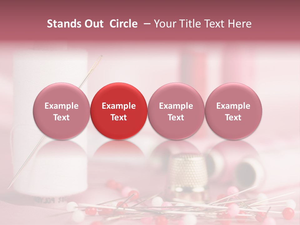 A Group Of Sewing Needles Sitting Next To A Roll Of Thread PowerPoint Template