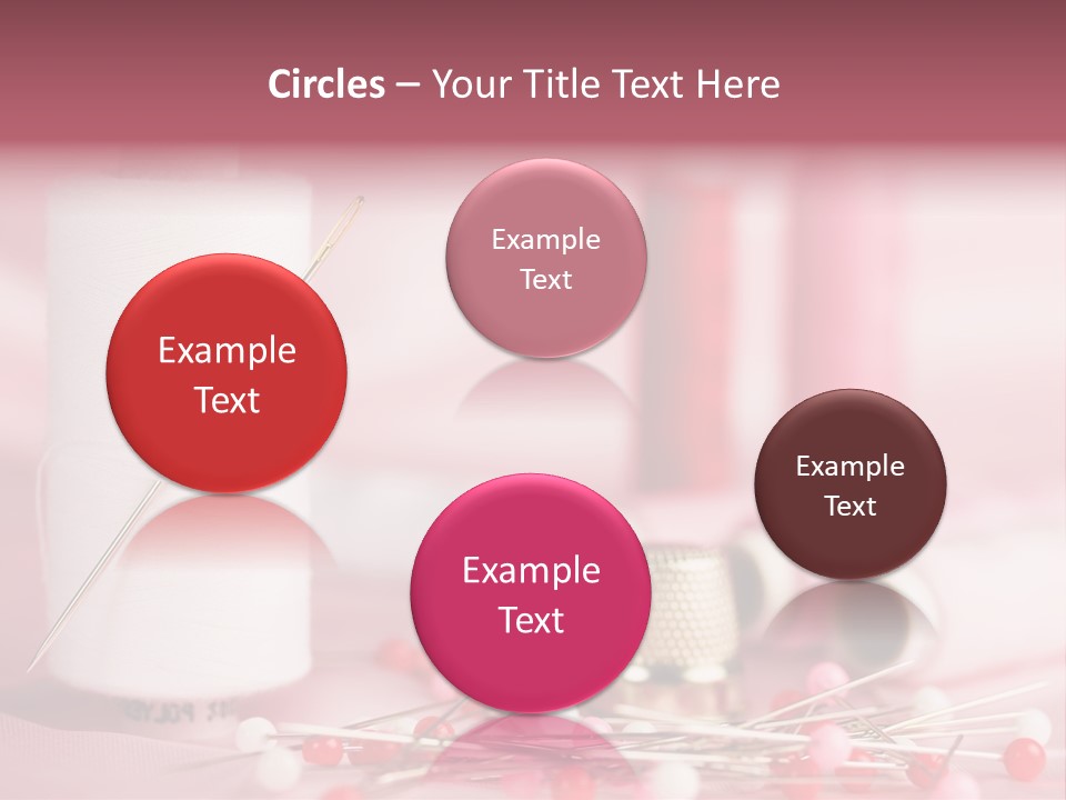 A Group Of Sewing Needles Sitting Next To A Roll Of Thread PowerPoint Template