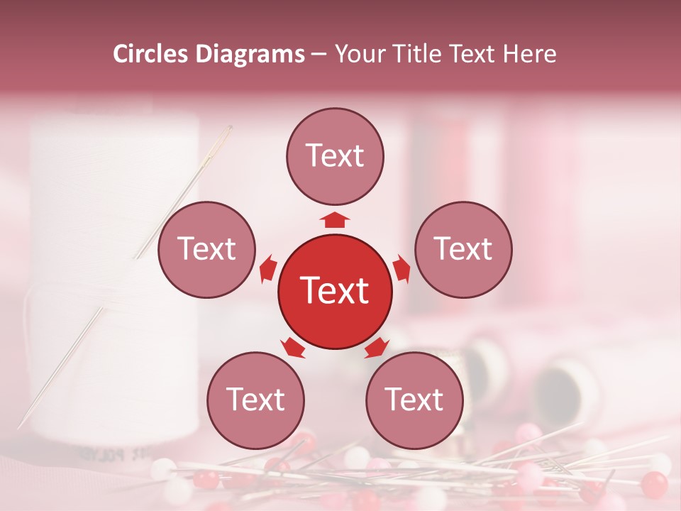 A Group Of Sewing Needles Sitting Next To A Roll Of Thread PowerPoint Template