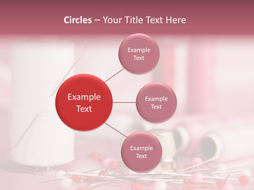 A Group Of Sewing Needles Sitting Next To A Roll Of Thread PowerPoint Template