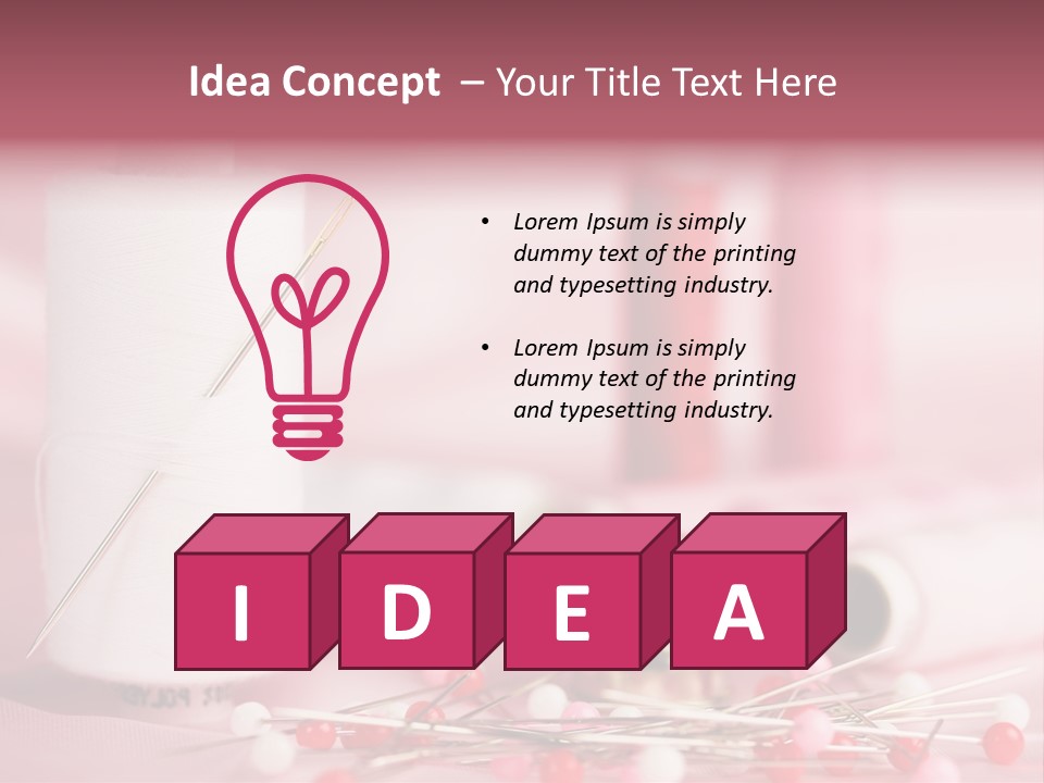 A Group Of Sewing Needles Sitting Next To A Roll Of Thread PowerPoint Template