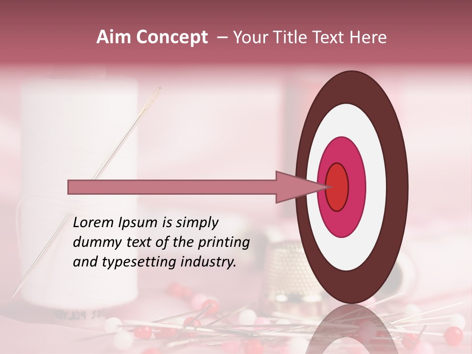 A Group Of Sewing Needles Sitting Next To A Roll Of Thread PowerPoint Template