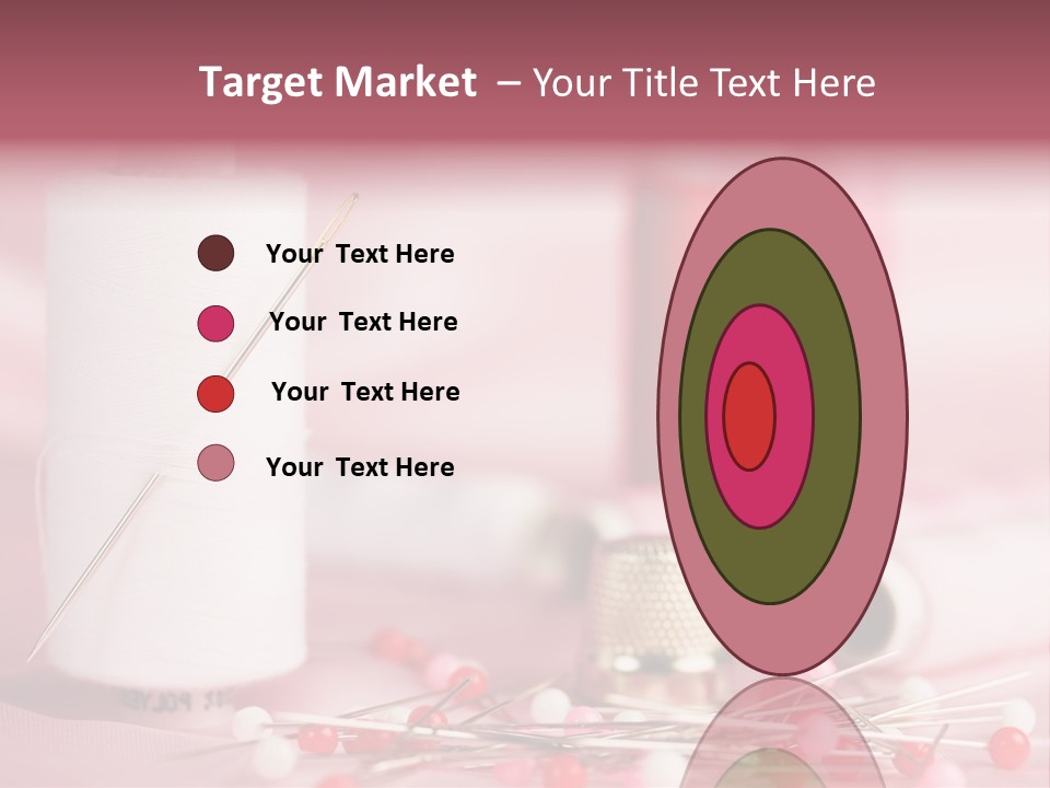 A Group Of Sewing Needles Sitting Next To A Roll Of Thread PowerPoint Template