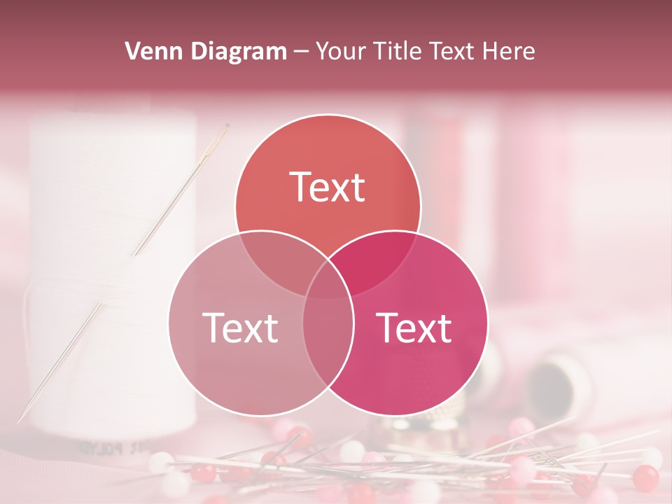 A Group Of Sewing Needles Sitting Next To A Roll Of Thread PowerPoint Template