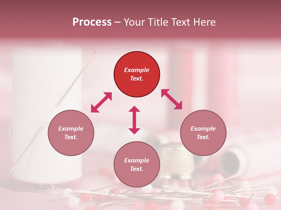A Group Of Sewing Needles Sitting Next To A Roll Of Thread PowerPoint Template