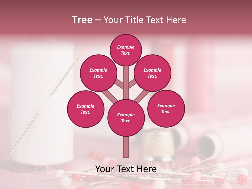A Group Of Sewing Needles Sitting Next To A Roll Of Thread PowerPoint Template