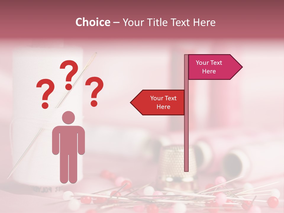 A Group Of Sewing Needles Sitting Next To A Roll Of Thread PowerPoint Template