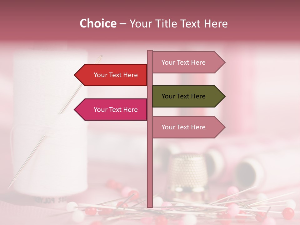 A Group Of Sewing Needles Sitting Next To A Roll Of Thread PowerPoint Template