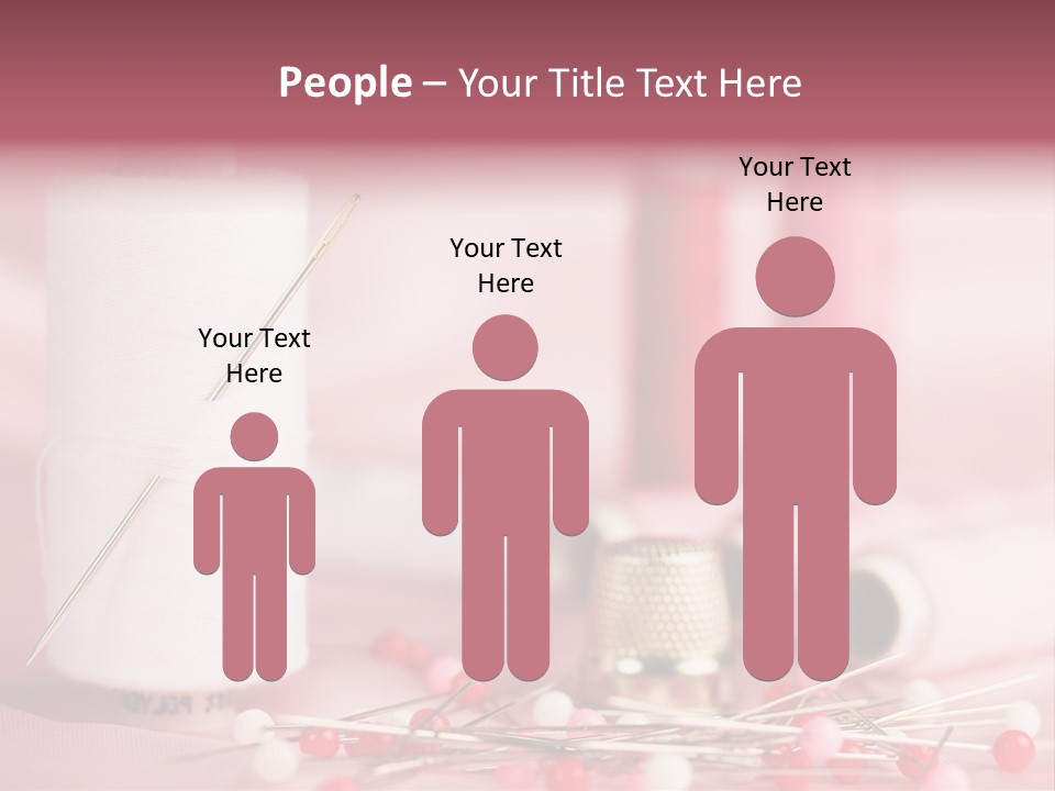 A Group Of Sewing Needles Sitting Next To A Roll Of Thread PowerPoint Template