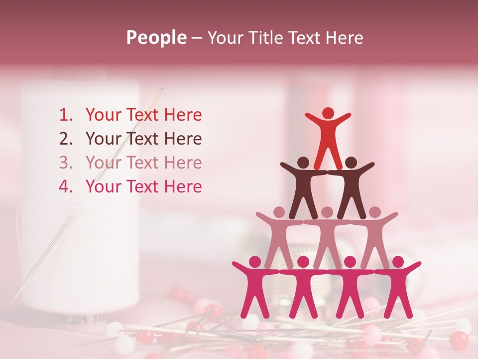 A Group Of Sewing Needles Sitting Next To A Roll Of Thread PowerPoint Template