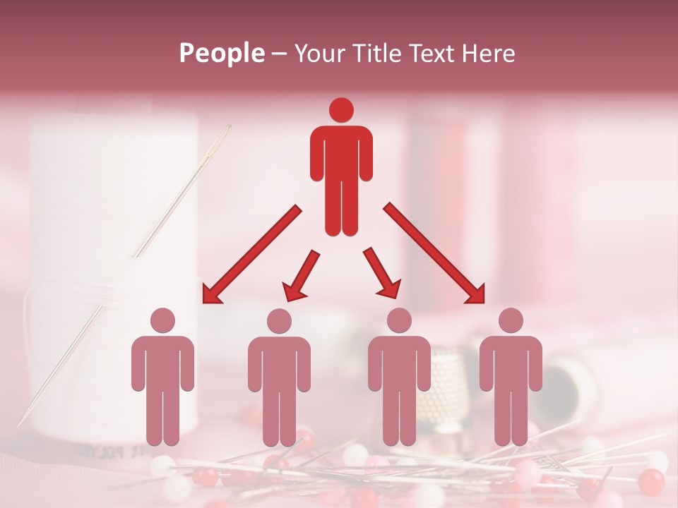 A Group Of Sewing Needles Sitting Next To A Roll Of Thread PowerPoint Template