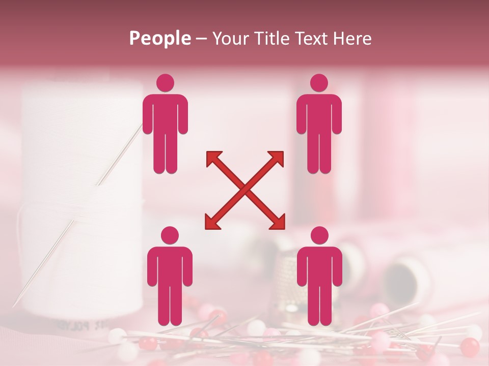 A Group Of Sewing Needles Sitting Next To A Roll Of Thread PowerPoint Template