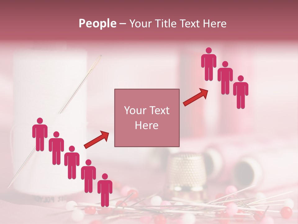 A Group Of Sewing Needles Sitting Next To A Roll Of Thread PowerPoint Template