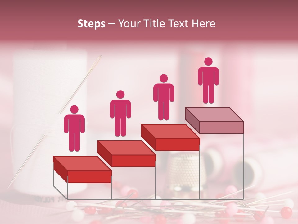 A Group Of Sewing Needles Sitting Next To A Roll Of Thread PowerPoint Template