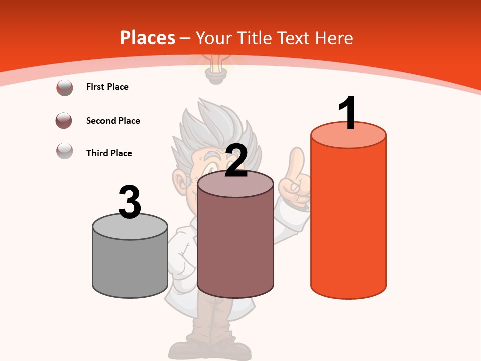 Gradient Standing Teacher PowerPoint Template