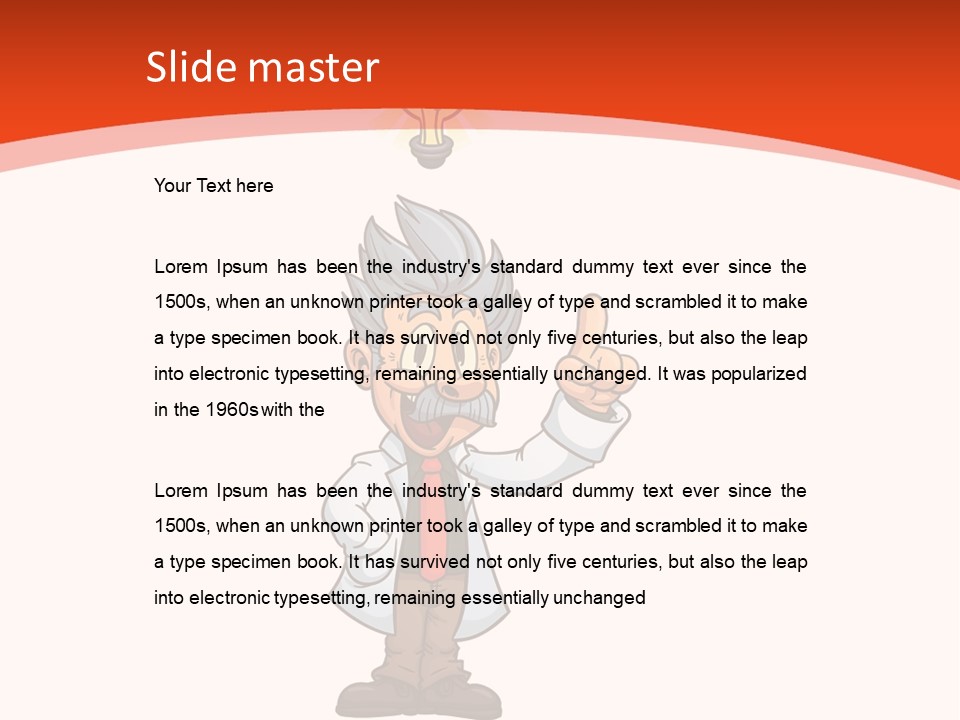 Gradient Standing Teacher PowerPoint Template