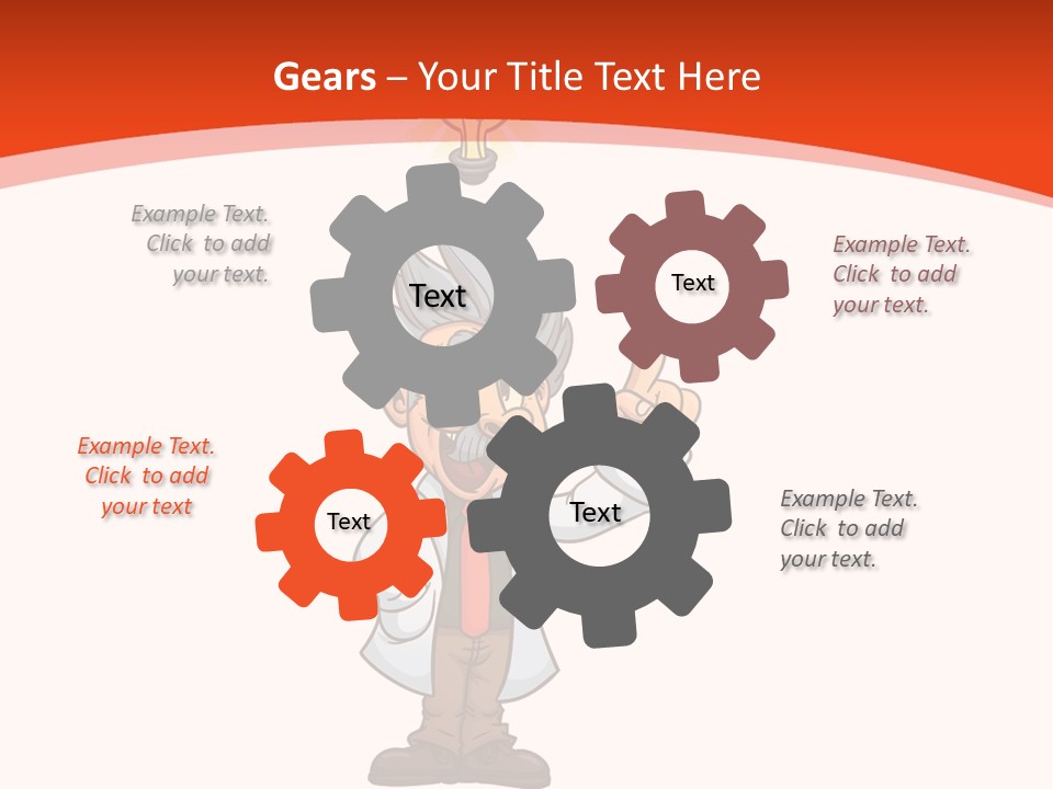 Gradient Standing Teacher PowerPoint Template