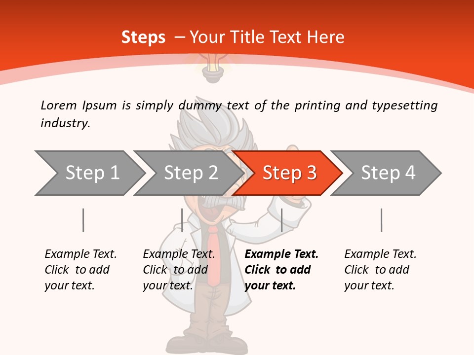 Gradient Standing Teacher PowerPoint Template
