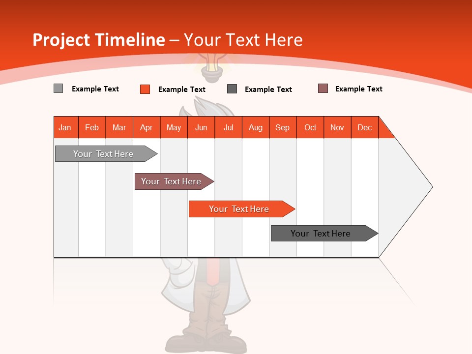 Gradient Standing Teacher PowerPoint Template