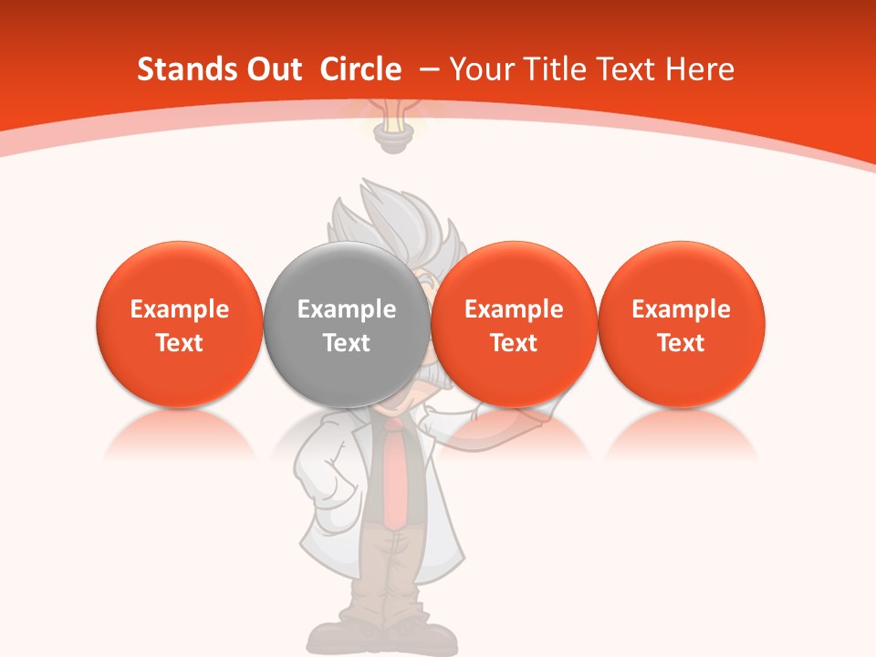 Gradient Standing Teacher PowerPoint Template