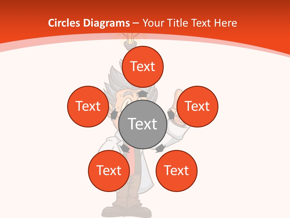 Gradient Standing Teacher PowerPoint Template