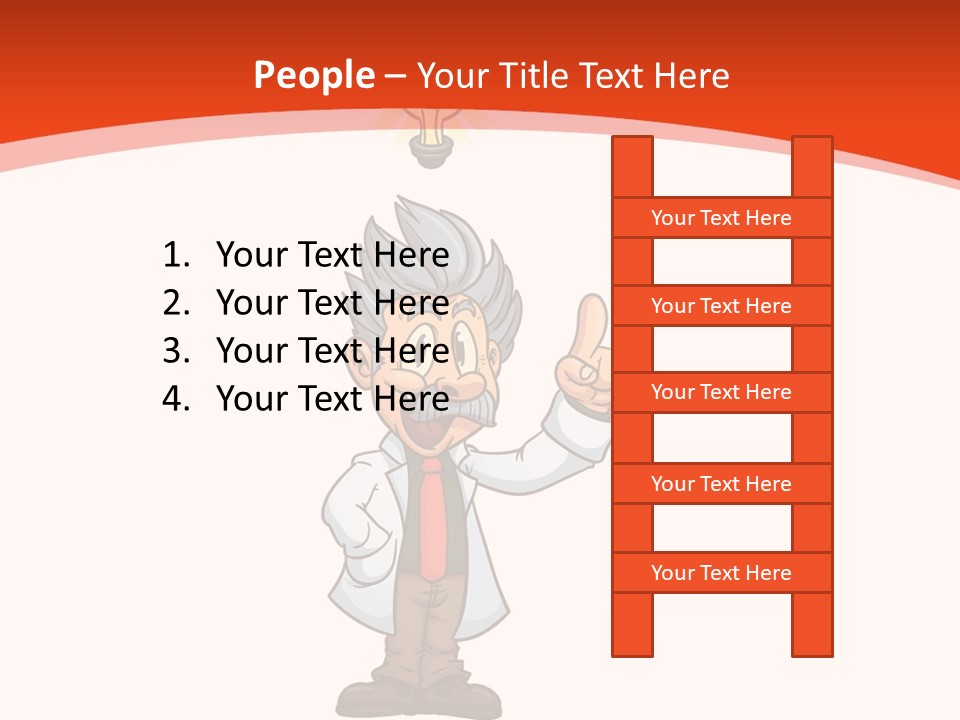 Gradient Standing Teacher PowerPoint Template