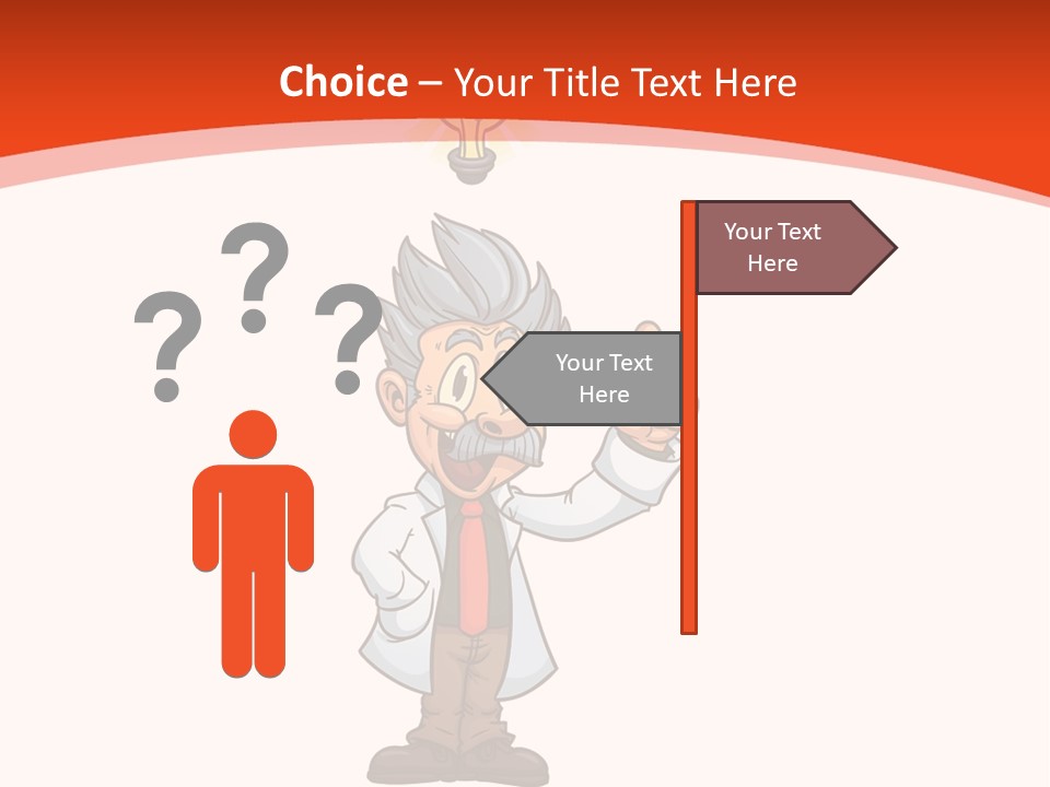 Gradient Standing Teacher PowerPoint Template