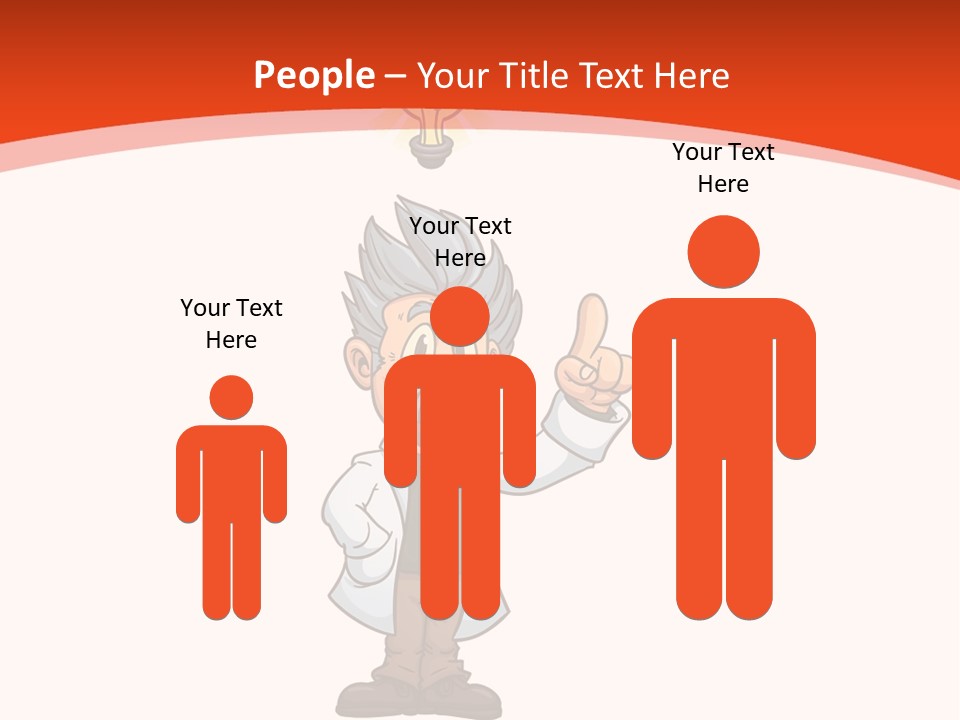 Gradient Standing Teacher PowerPoint Template