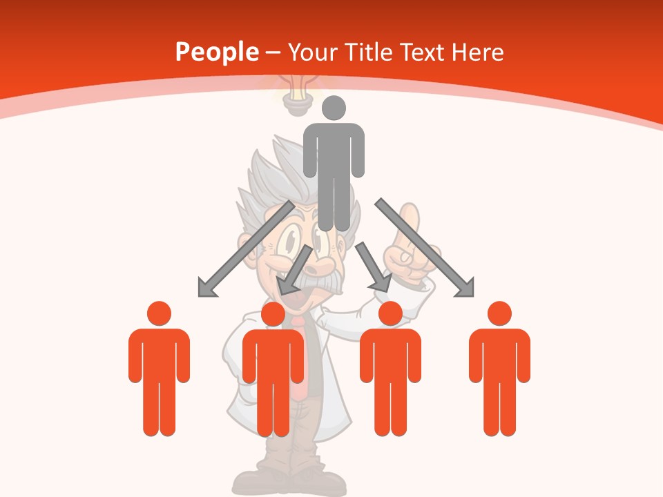 Gradient Standing Teacher PowerPoint Template