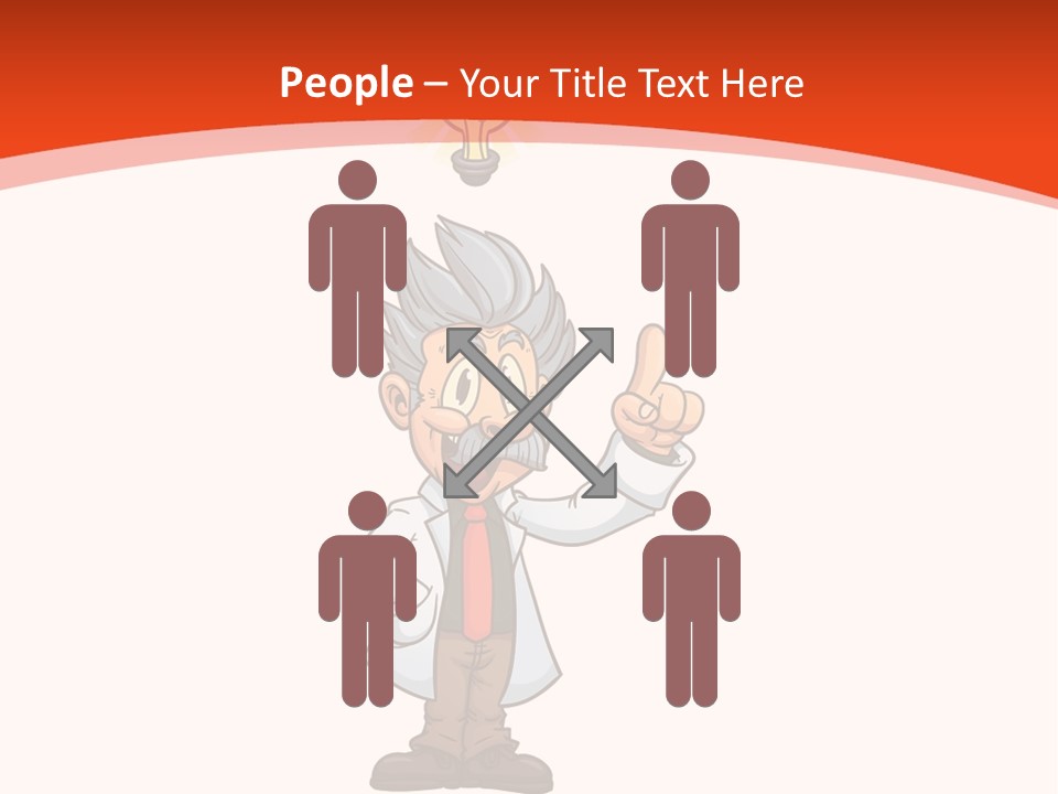 Gradient Standing Teacher PowerPoint Template