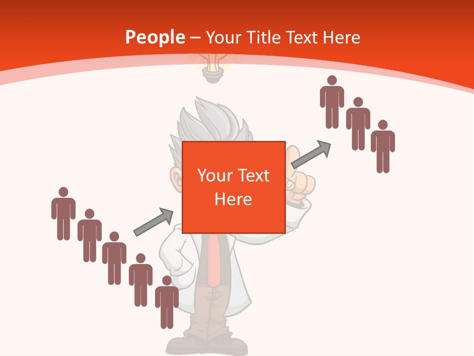Gradient Standing Teacher PowerPoint Template