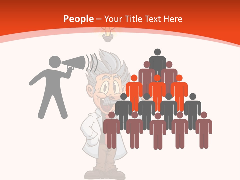 Gradient Standing Teacher PowerPoint Template