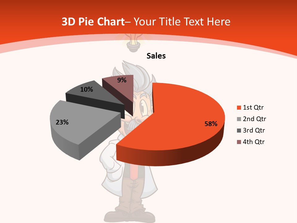 Gradient Standing Teacher PowerPoint Template