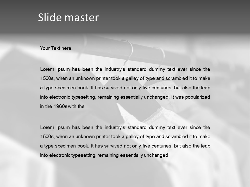 Retail Boutique Black PowerPoint Template